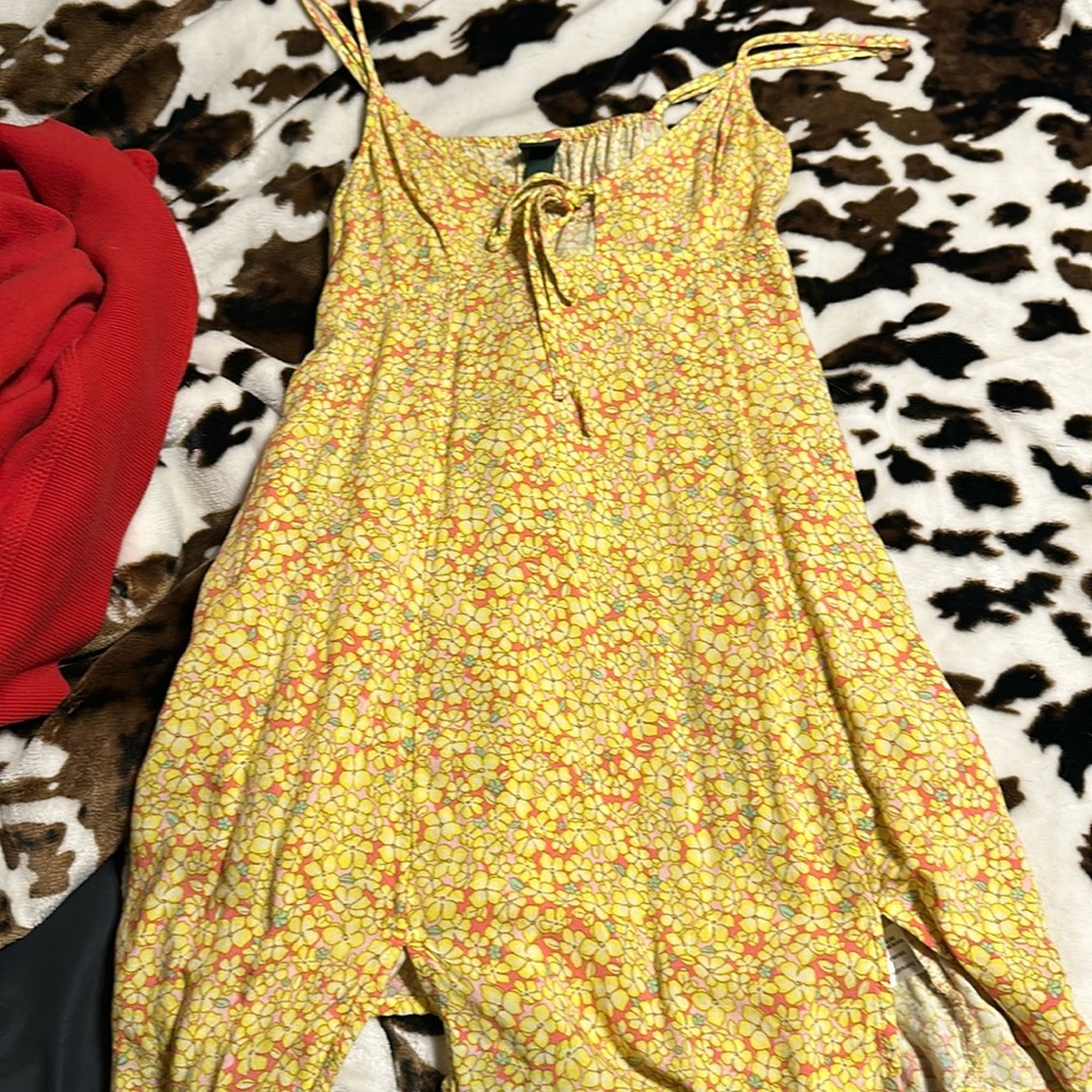 Yellow mini dress